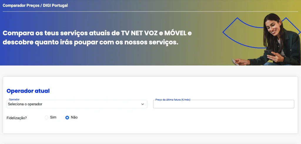 Comparador preços DIGI