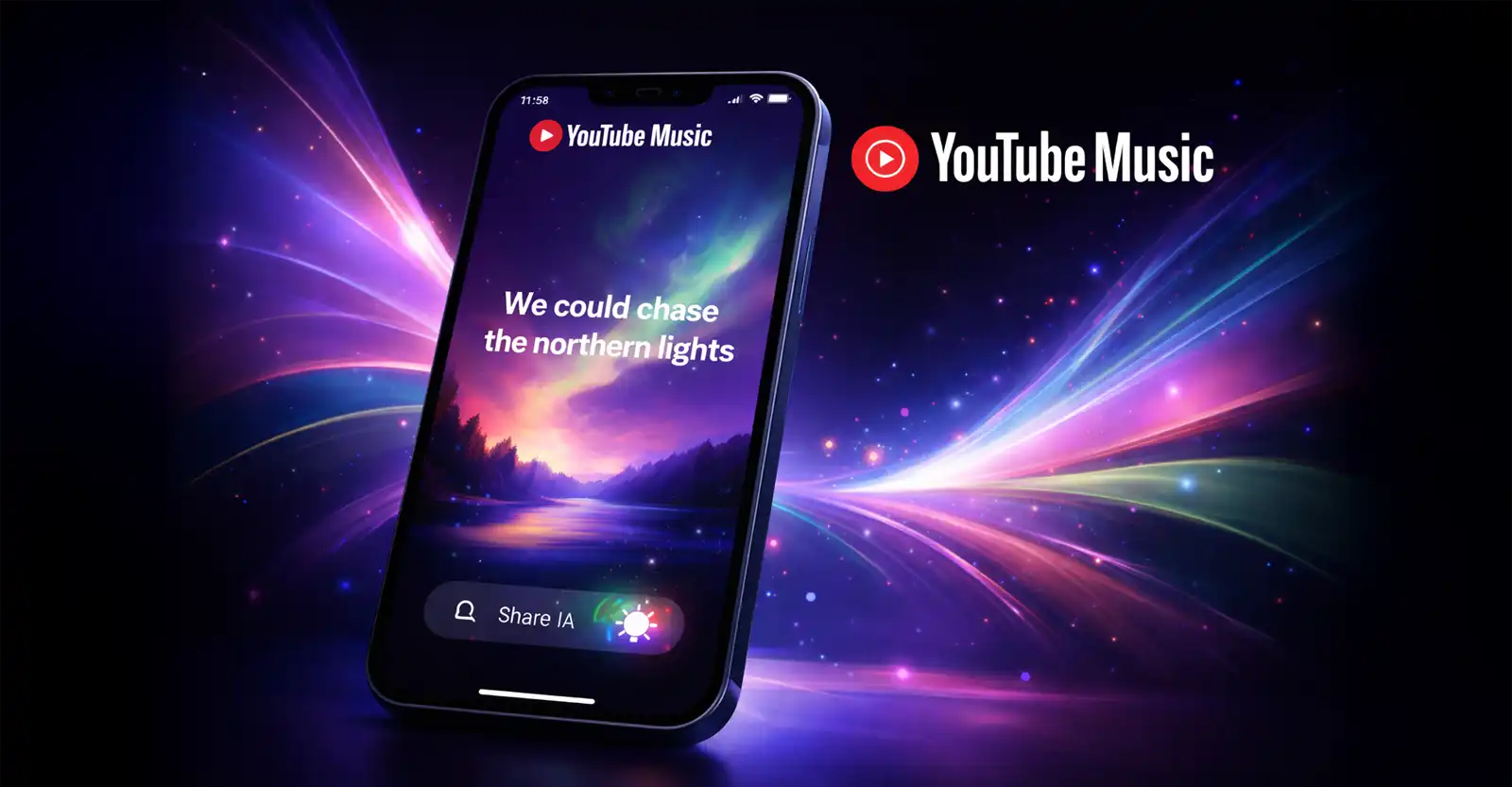 YouTube Music passa a usar IA para criar fundos ao partilhar letras