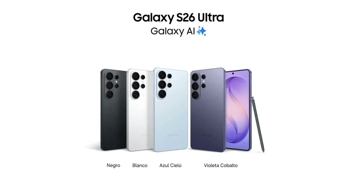 Galaxy S26 Ultra quatro cores reveladas em novo poster oficial