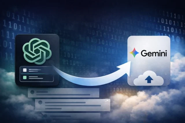 Google prepara ferramenta para facilitar a troca de ChatGPT para Gemini google-facilita-troca-chatgpt-gemini-capa