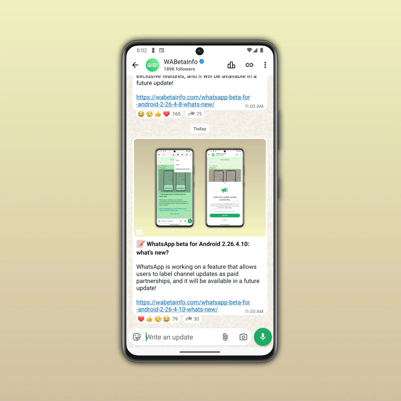 whatsapp-beta-encaminhamentos-canais
