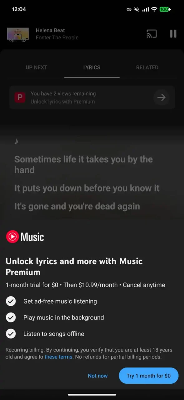 youtube-music-letras-paywall