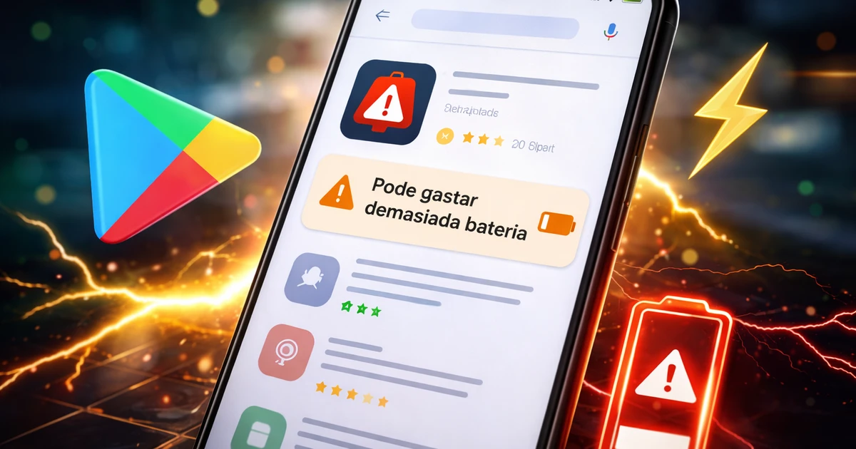 Google Play Store passa a avisar quando uma app pode gastar demasiada bateria