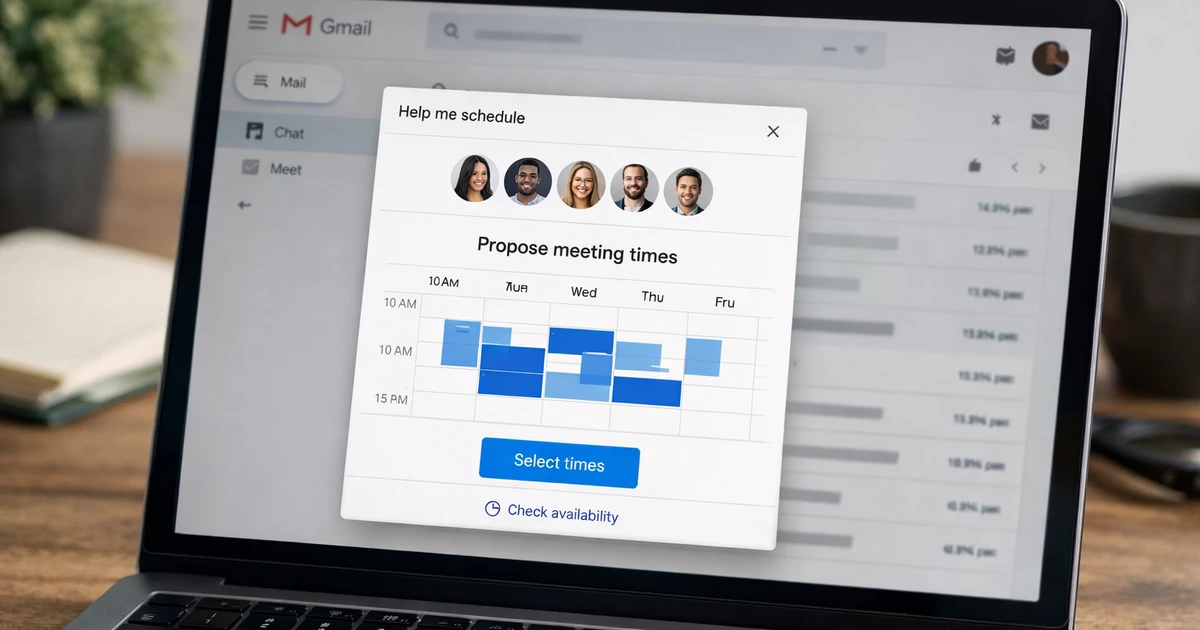 Gmail “Help me schedule” agora permite agendar reuniões com várias pessoas