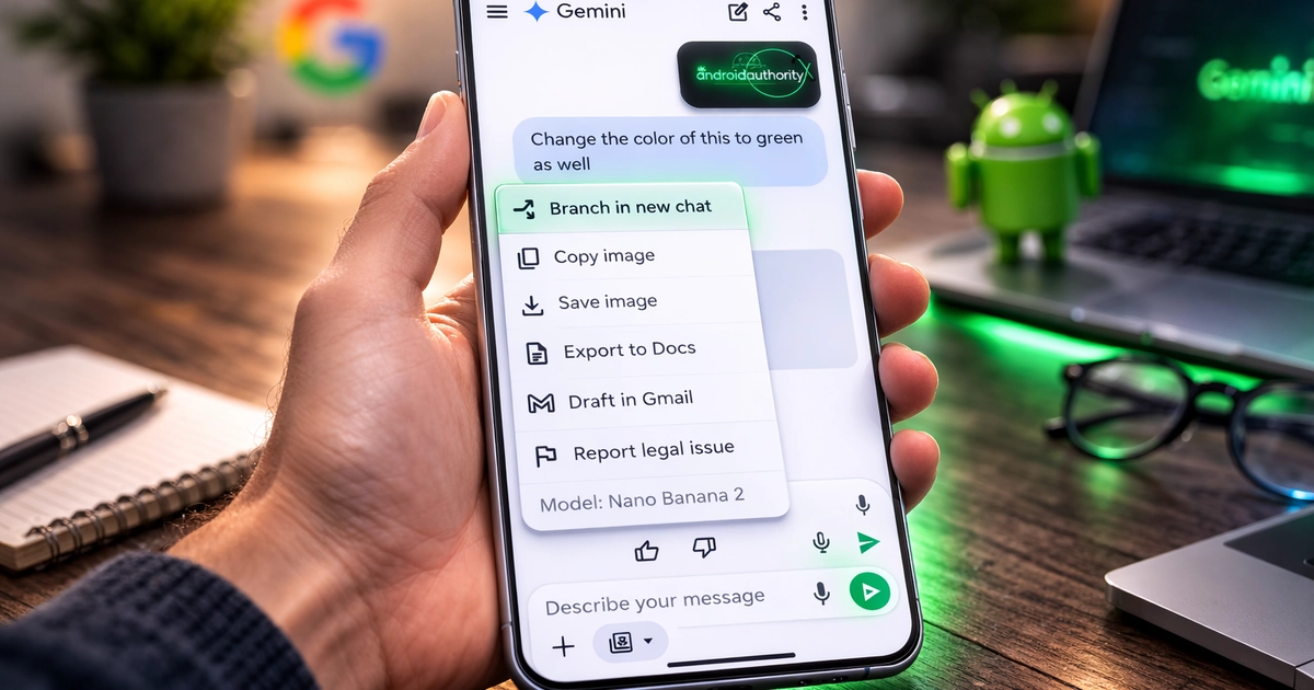 Google Gemini pode ramificar conversas no Android com nova função