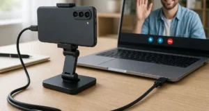 Samsung vai deixar usar o Galaxy como webcam no PC com a One UI 8.5 one-ui-8-5-galaxy-webcam-pc-cabo-capa