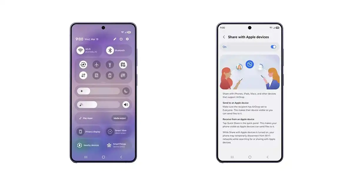 Samsung já tem o seu “AirDrop” — e chega com o Galaxy S26