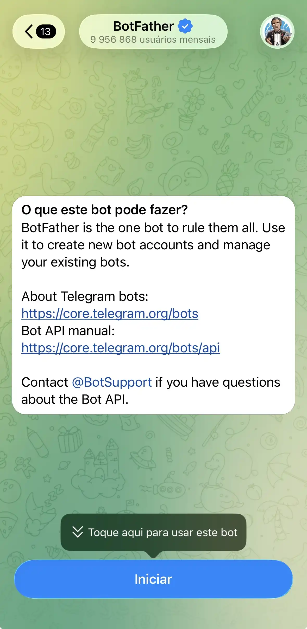Passo 2 - Comando /newbot