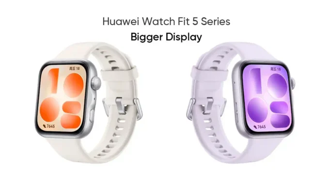 Huawei Watch Fit 5 chega com ecrã mais brilhante e novos modos de treino