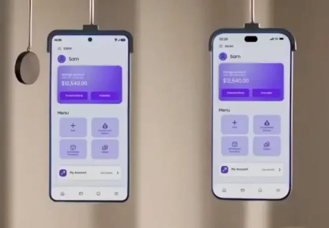 Exemplo de Dynamic Island no iPhone