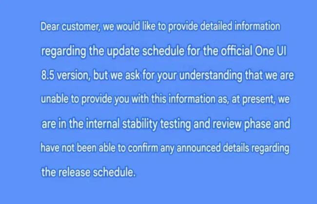 Suposta mensgem suporte da samsung