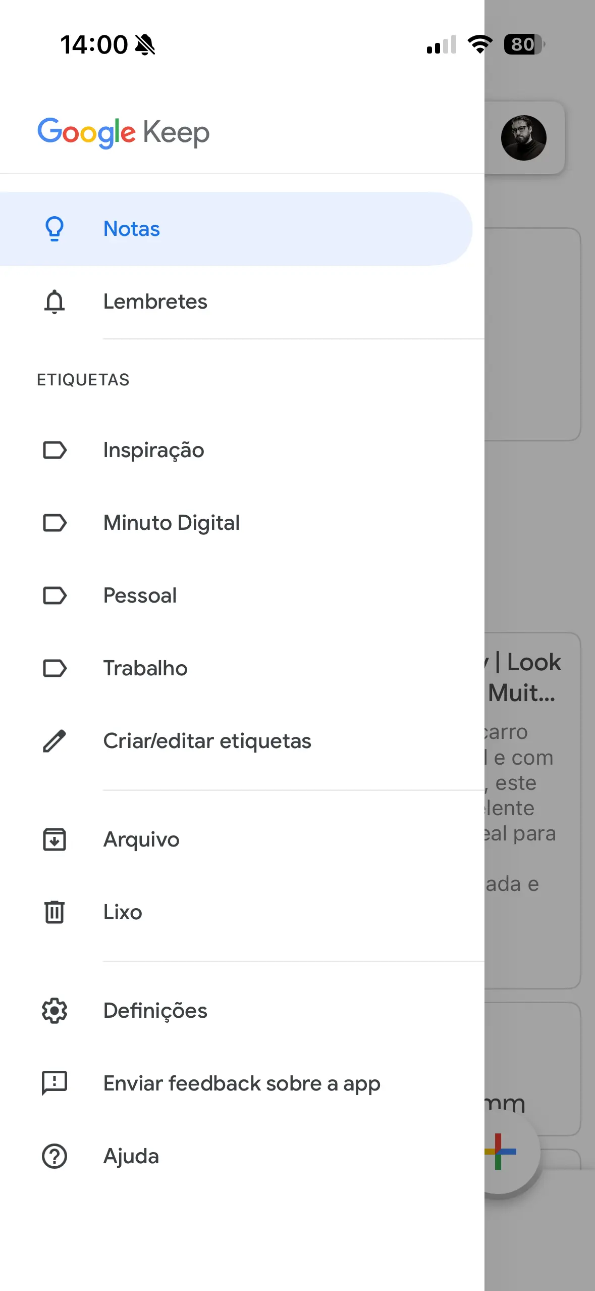 Google Keep etiquetas 1