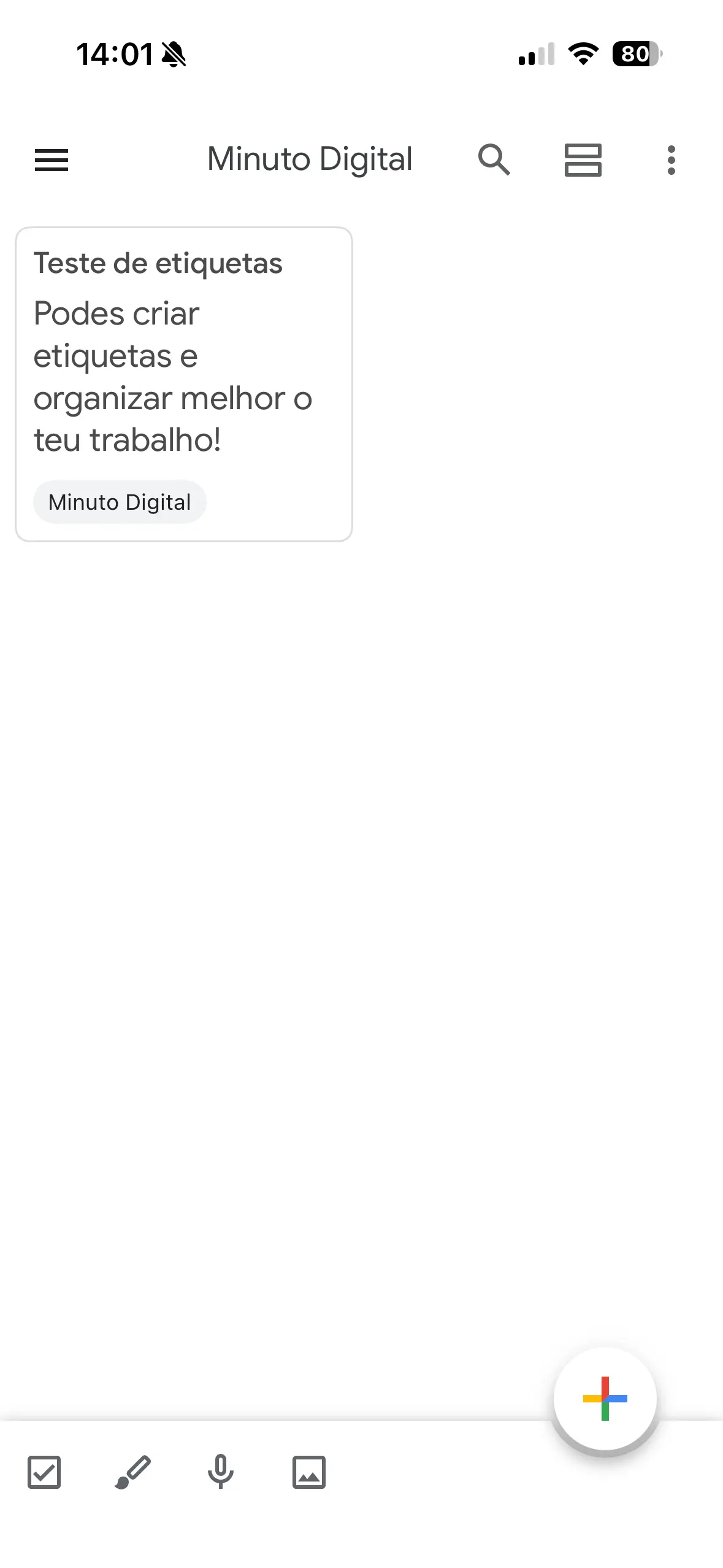 Google Keep etiquetas 2