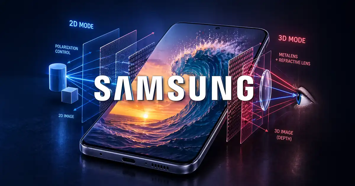 Samsung Galaxy S28 pode estrear ecrã 3D sem óculos que podes ligar e desligar