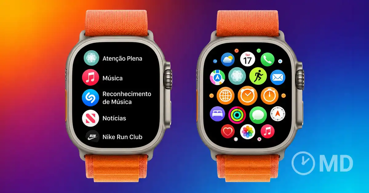 truques do apple watch mudar vista aplicações