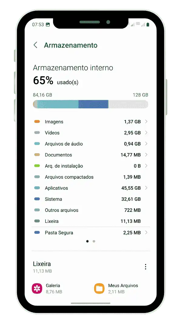 libertar espaco armazenamento samsung one ui 8.5