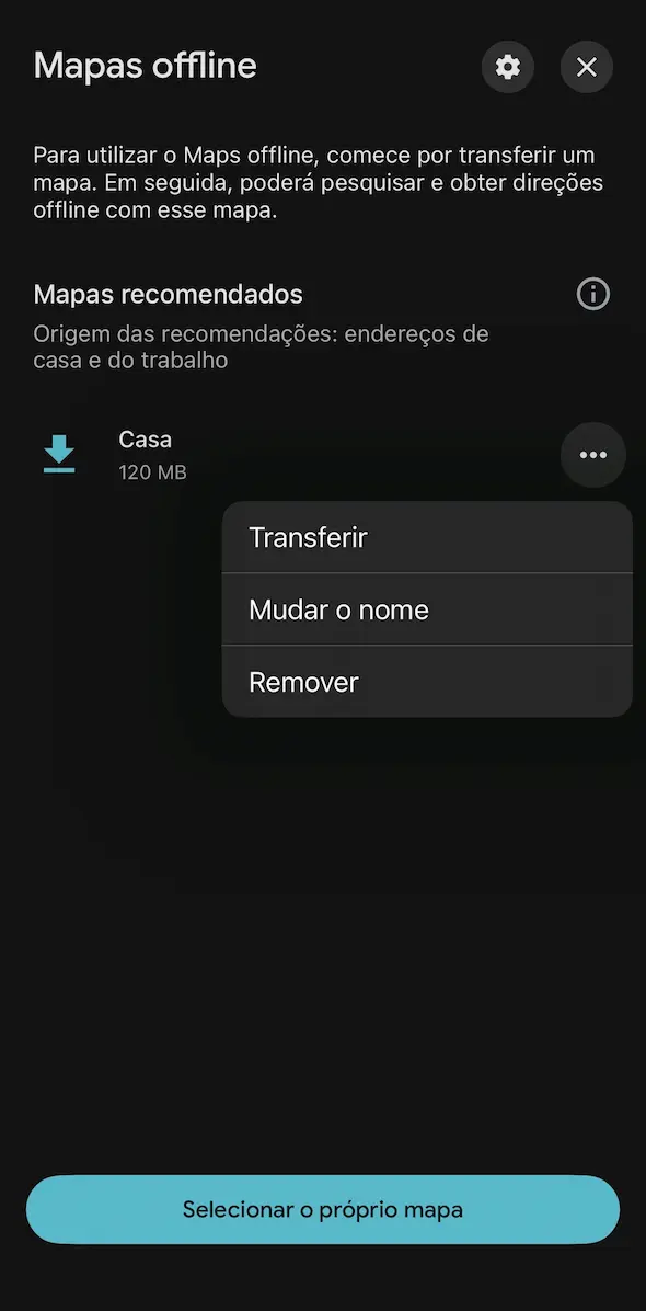 Google Maps mapas offline Portugal