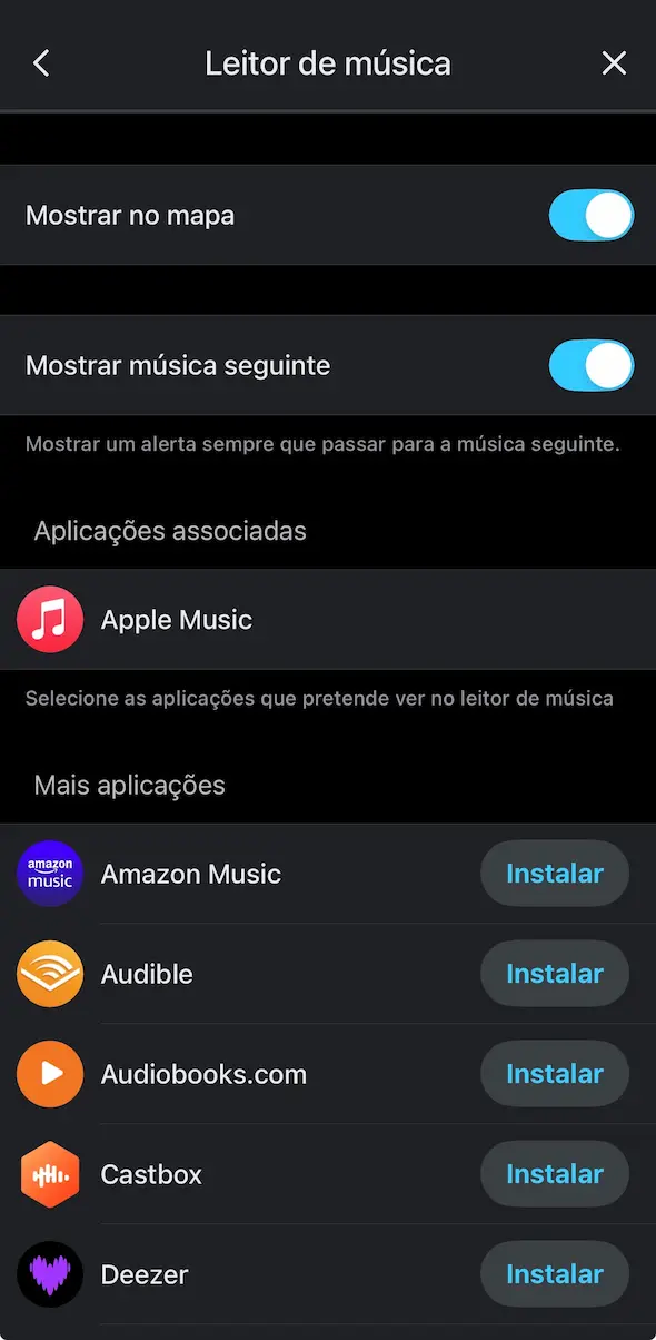 Waze integração Spotify personalização
