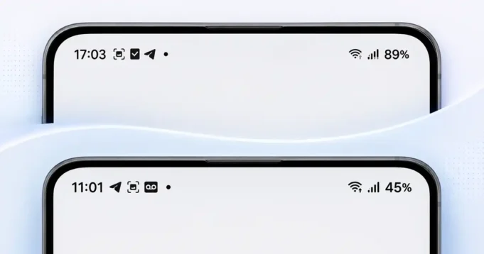 One UI 9 muda os ícones da barra de estado: mais nítidos e visíveis