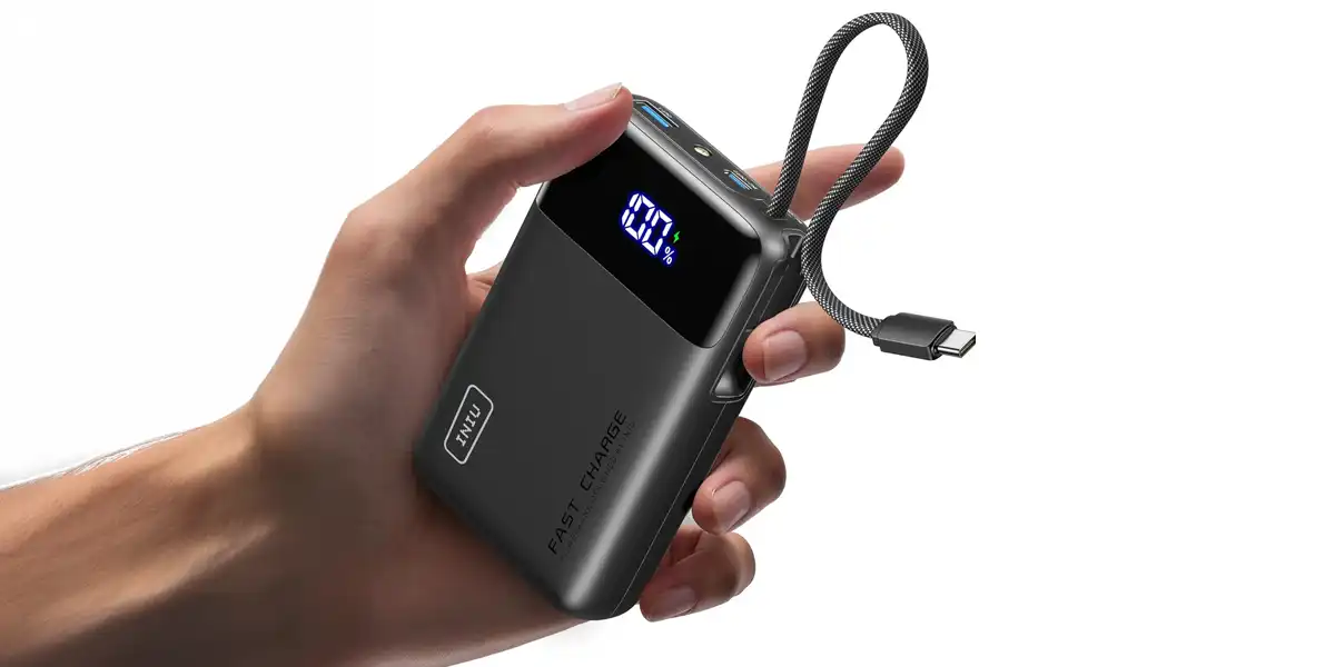 Powerbank INIU 20000 mAh 45W com cabo integrado